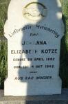 KOTZE Johanna Elizabeth 1882-1942