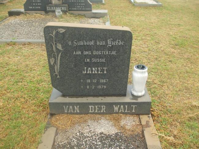 WALT Janet, van der 1967-1979