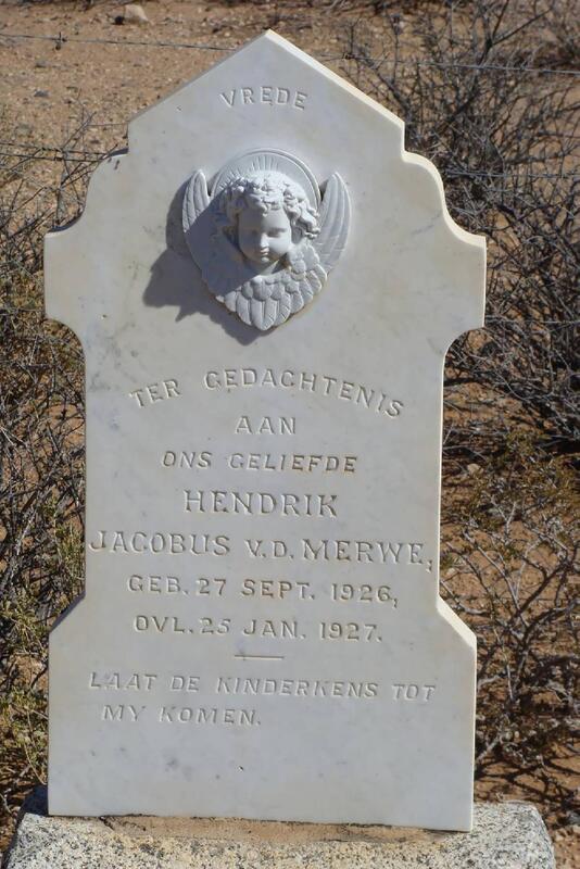 MERWE Hendrik Jacobus, v.d. 1926-1927
