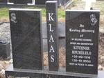 KLAAS Kitchner Mpumelelo 1918-2003
