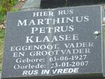 KLAASEE Marthinus Petrus 1927-2007