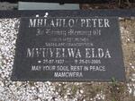 MHLAHLO Mvuyelwa Elda nee PETER 1937-2005