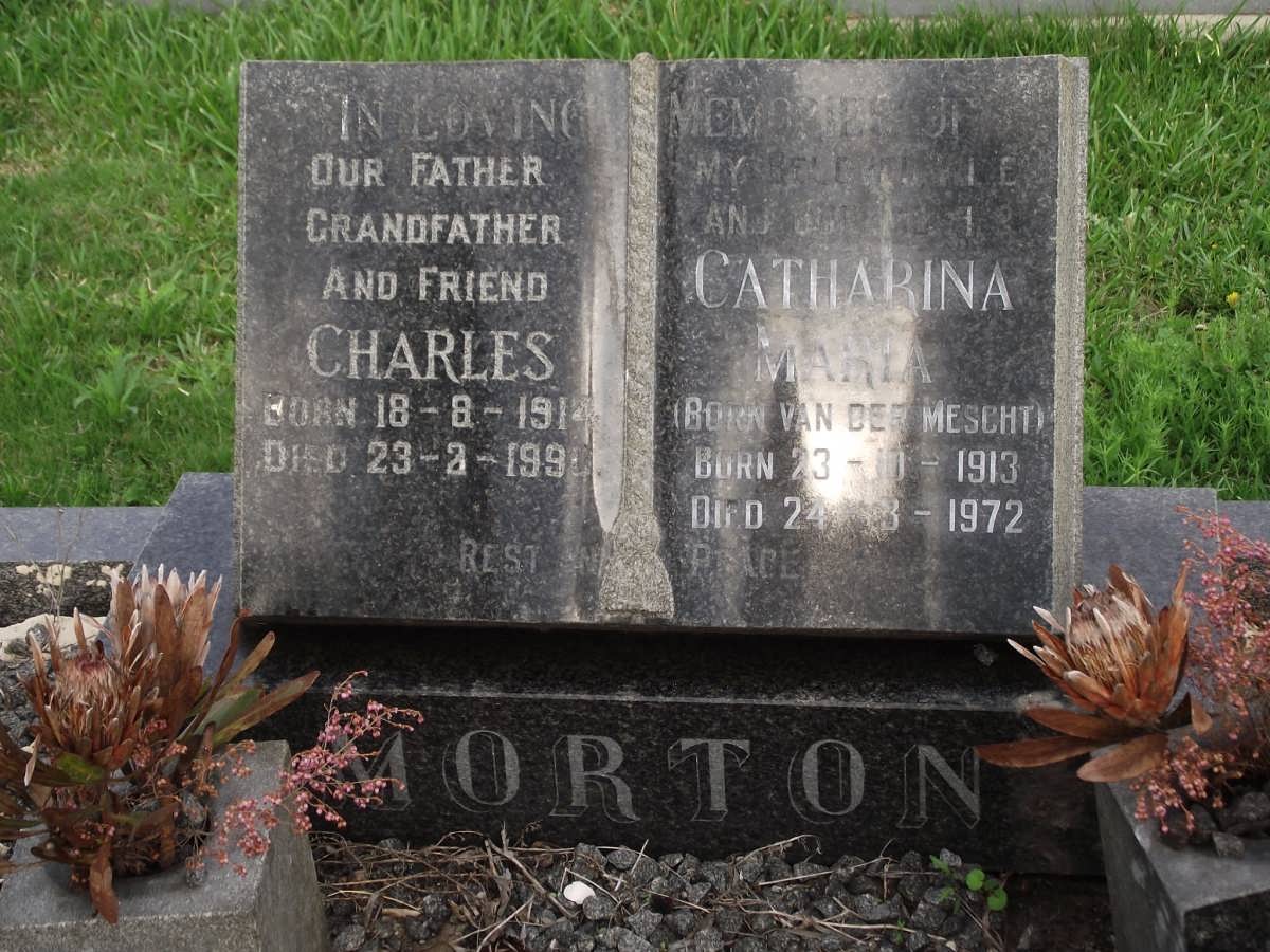 MORTON Charles 1914-1990 & Catharina Maria VAN DER MESCHT 1913-1972