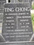TING CHONG Nancy -1984 & Foo Qunson -1998
