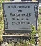 BRUYN Magdalena J.C., de 1889-1974