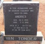 TONDER Andries, van 1908-1986