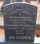 VUUREN Catharina Petronella, van nee VAN TONDER 1913-1970
