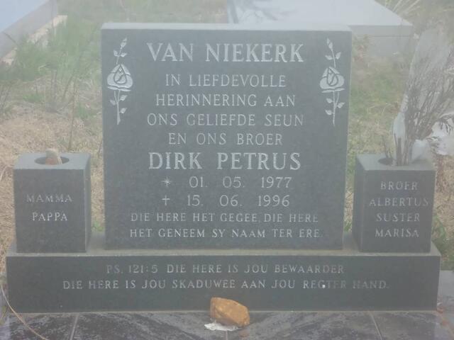NIEKERK Dirk Petrus, van 1977-1996