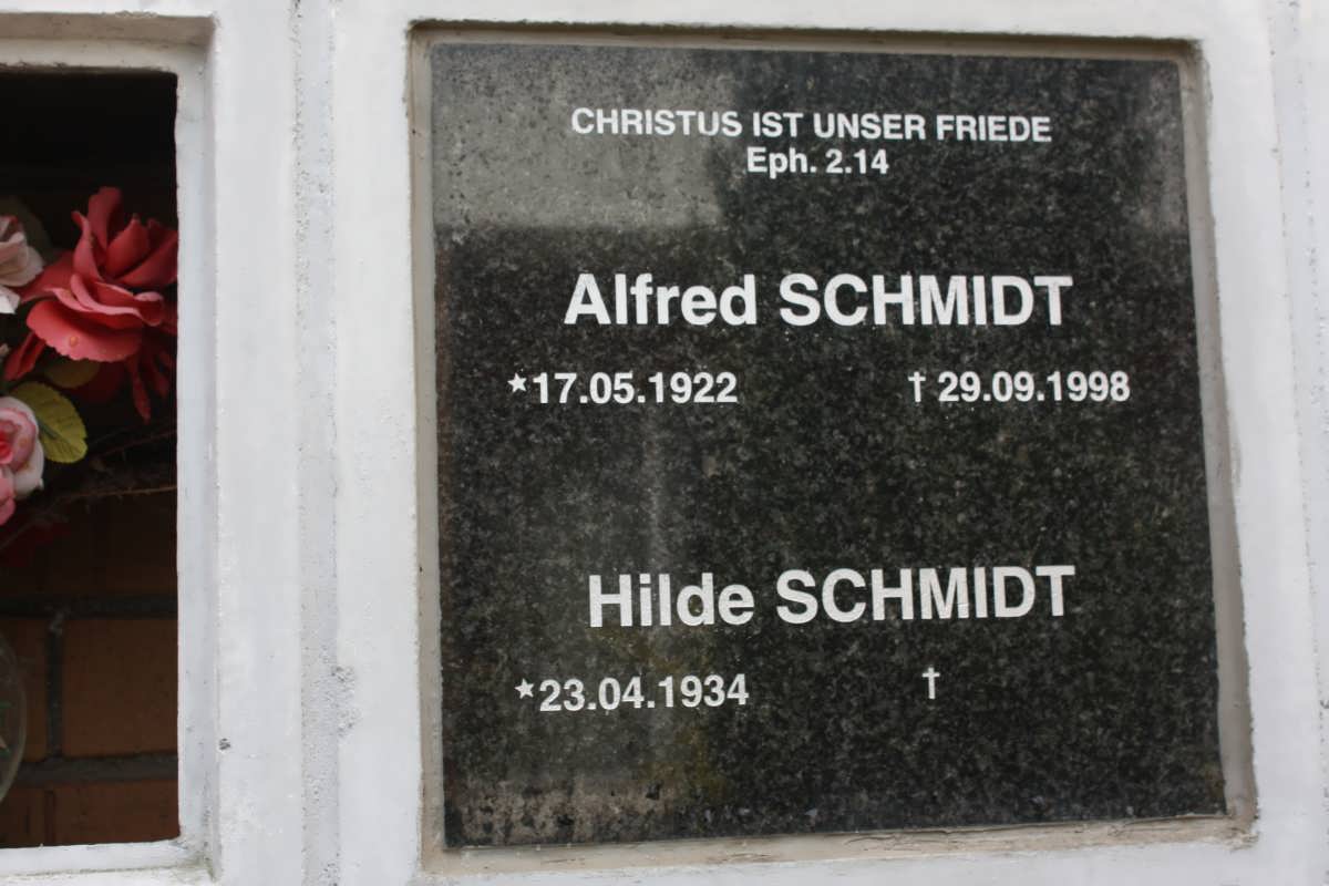 SCHMIDT Alfred 1922-1998 & Hilde 1934-