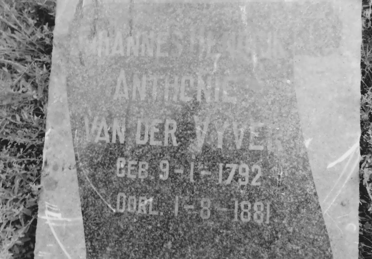 VYVER Hannes Hendrik Anthonie, van der 1792-1881