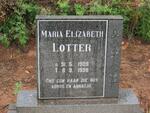 LOTTER Maria Elizabeth 1909-1998