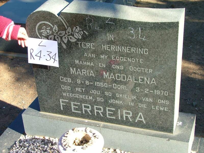 FERREIRA Maria Magdalena 1950-1970
