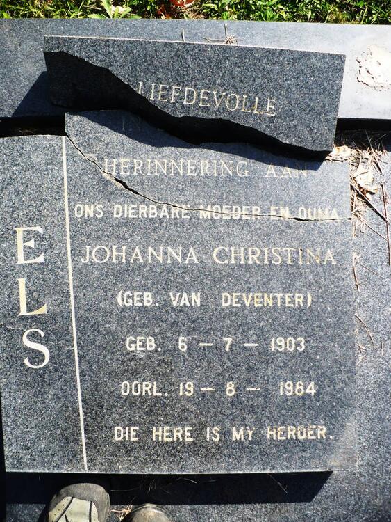 ELS Johanna Christina nee VAN DEVENTER 1903-1984