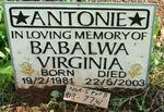 ANTONIE Babalwa Virginia 1981-2003