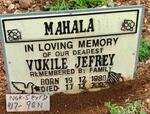 MAHALA Vukile Jefrey 1980-2002
