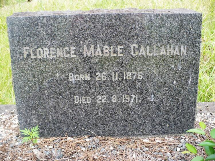 CALLAHAN Florence Mable 1876-1971