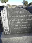 ROUX Margaretha Gertruida nee STANDER 1912-1959
