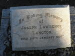 LANGTON Joseph Lawrence -1927