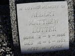 LOTTER Albert Matthew 1886-1953