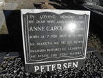 PETERSEN Anne Caroline nee JACOBS 1926-1959