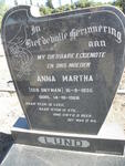 LUND Anna Martha nee SNYMAN 1935-1968