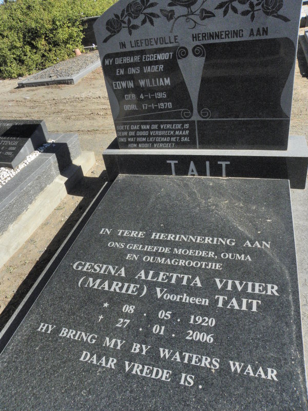 TAIT Edwin William 1915-1970 :: VIVIER Gesina Aletta voorheen TAIT 1920-2006