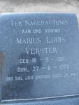 VERSTER Marius Louis 1911-1978