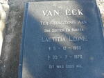 ECK Latetitia Leonie, van 1955-1978
