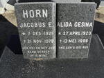 HORN Jacobus E. 1921-1979 & Alida Gesina 1923-1999