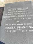 ESTERHUIZEN Christoffel Andries 1920-1990 & Engela Francina VICTOR 1921-2008