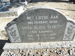 SCHEUN Anna Alida nee LOCHNER 1877-1962 