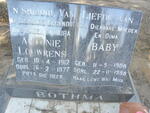 BOTHMA Antonie Louwrens 1912-1977 & Baby 1908-1998