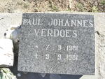 VERDOES Paul Johannes 1981-1981
