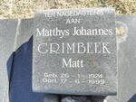 GRIMBEEK Matthys Johannes 1924-1999