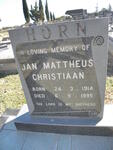 HORN Jan Mattheus Christiaan 1914-1995