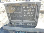 WALT Bettie, van der 1906-1996