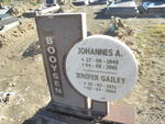 BOOYSEN Johannes A. 1945-2001 & Jenifer Gailey 1971-2004 