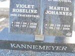 KANNEMEYER Martin Johannes 1924-2008 & Violet Roseline CRAYENSTEIN 1928-2001