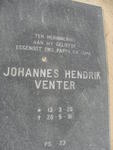 VENTER Johannes Hendrik 1926-1991