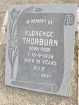 THORBURN Florence nee PARR -1936