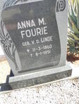FOURIE Anna M. nee V.D. LINDE 1860-1951