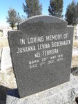 SIEBERHAGEN Johana Levina nee FERREIRA 1891-1974