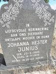 JUNIUS Johanna Hester 1895-1974