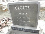 CLOETE Aletta 1966-1994