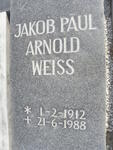 WEISS Jakob Paul Arnold 1912-1988