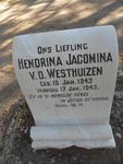 WESTHUIZEN Hendrina Jacomina, v.d. 1943-1943