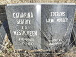 WESTHUIZEN Catharina Beatrix, v.d. 1901-1977