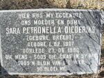 DIEDERIKS Sara Petronella geb BREEDT 1907-1980
