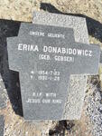 DONABIDOWICZ Erika geb GEBSER 1954-1990