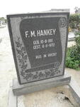 HANKEY F.M. 1911-1972